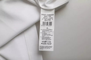 Camiseta blanca de algodón de manga corta y cuello redondo