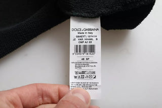 Camiseta negra de algodón con capucha y manga corta corta
