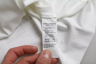 Camiseta blanca de algodón para hombre con estampado de labios rojos
