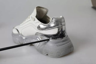 White Silver Daymaster Low Top Sneakers Shoes