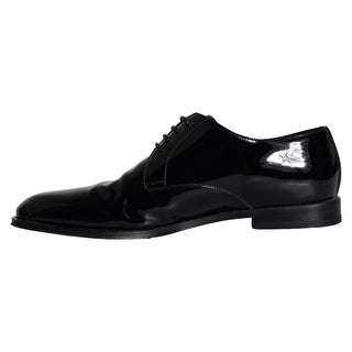 Zapatos de vestir Derby para hombre de cuero de becerro negro