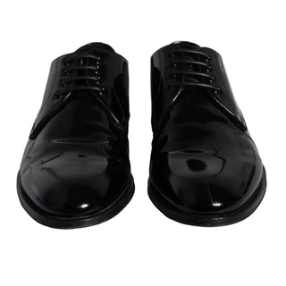 Zapatos de vestir Derby para hombre de cuero de becerro negro