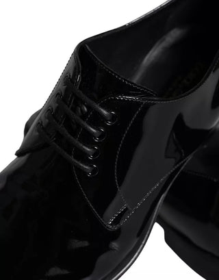 Zapatos de vestir Derby para hombre de cuero de becerro negro