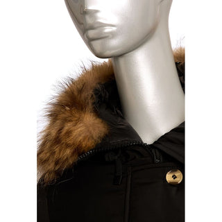 Chaqueta negra de poliéster para mujer  