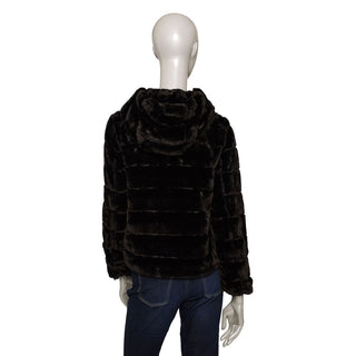 Chaquetas y abrigos de poliéster negro