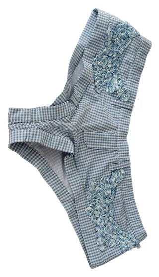 Pantalones cortos de traje de baño azul para playa