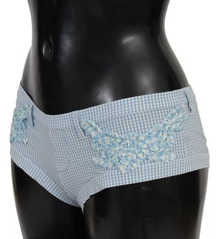 Pantalones cortos de traje de baño azul para playa