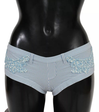 Pantalones cortos de traje de baño azul para playa