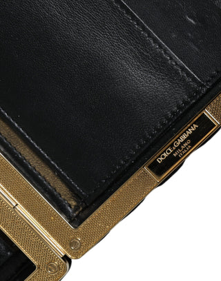 Bolso de mano de noche de terciopelo negro y burdeos con marco dorado