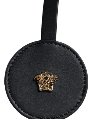 Bolso tote cruzado de lona y cuero blanco con logo y asa superior