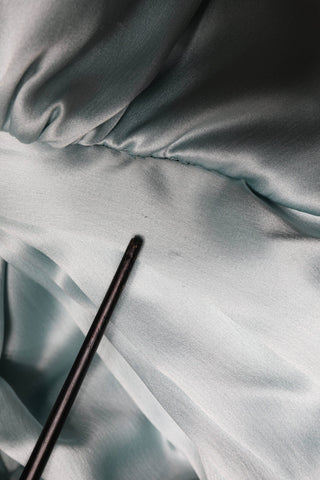 Mint Green Silk Fit Cut One Shoulder Dress