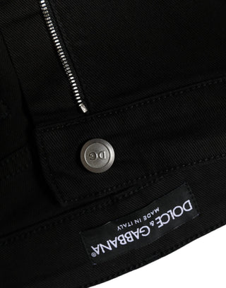 Schwarze Skinny-Jeans aus Baumwoll-Stretch-Denim