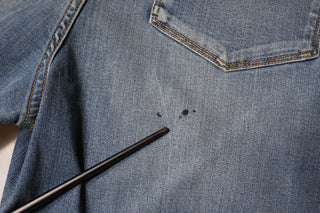 Blaue High-Waist Skinny Jeans für Damen im Used-Look