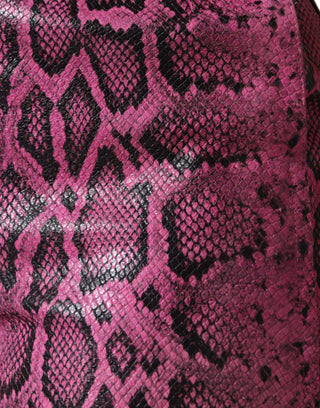 Pinke Leder High Waist Hot Pants Shorts