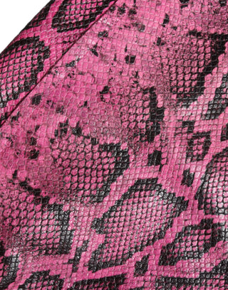 Pinke Leder High Waist Hot Pants Shorts