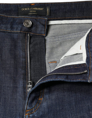 Dunkelblaue QUEEN Baumwoll-Skinny-Jeans