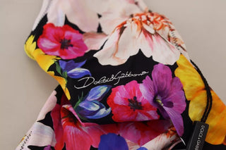 Parte inferior de bikini con estampado floral negro para baño y playa
