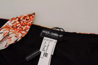 Parte inferior de bikini con estampado floral negro para baño y playa