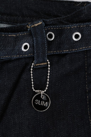 Jeans de algodón azul con stretch y corte slim