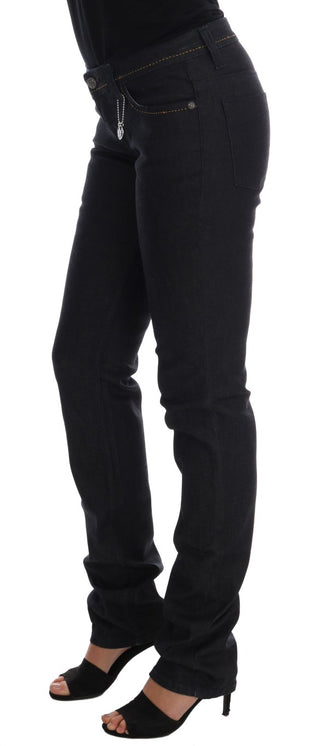 Jeans de algodón azul con stretch y corte slim