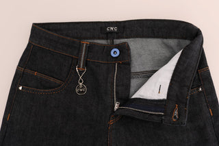 Jeans de algodón azul con stretch y corte slim