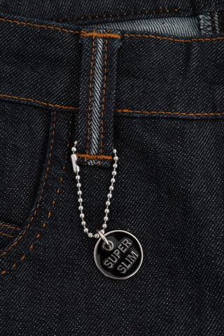 Jeans de algodón azul con stretch y corte slim
