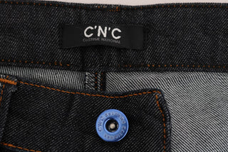 Jeans de algodón azul con stretch y corte slim