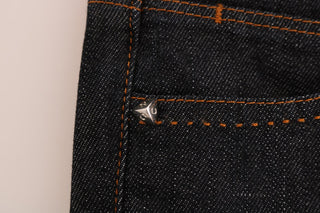 Jeans de algodón azul con stretch y corte slim