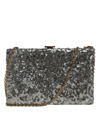 Silberne Pailletten-Clutch-Abend-Umhängetasche