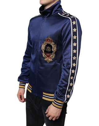 Blauer Heraldik-Patch-Streifen-König-Bienen-Pullover