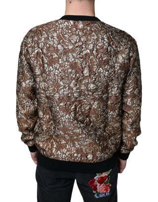 Suéter marrón jacquard Mambo con piña  