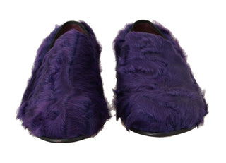 Leder-Loafer aus lila Schaffell