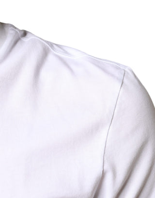 Weißes Baumwoll-T-Shirt mit DG-Applikation im Casual-Stil