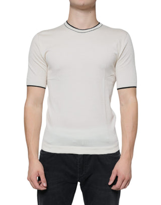 Off-White Kaschmir-T-Shirt mit kurzen Ärmeln