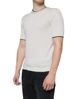 Off-White Kaschmir-T-Shirt mit kurzen Ärmeln