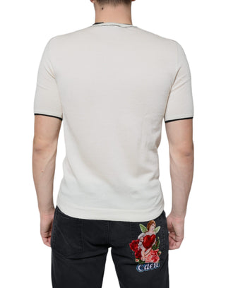 Off-White Kaschmir-T-Shirt mit kurzen Ärmeln