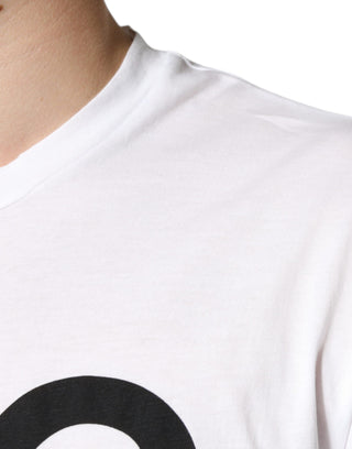 Weißes Baumwoll-T-Shirt mit DG-Logo-Print