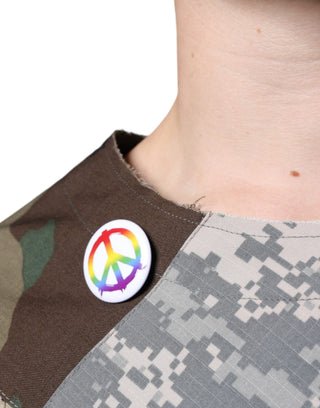 Mehrfarbiges Camouflage Patchwork DG Royal T-Shirt