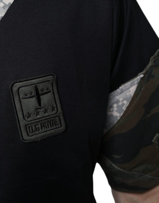 Mehrfarbiges Camouflage Patchwork DG Royal T-Shirt