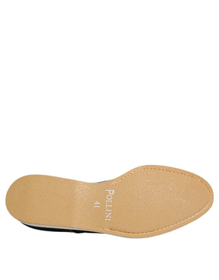 Schwarz-weiße Herren-Schnürschuhe aus Leder, formell