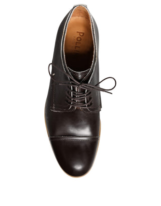 Schwarz-weiße Herren-Schnürschuhe aus Leder, formell