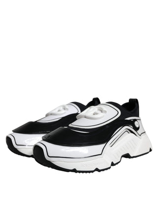 Weiß-Schwarz-Logo-Plaketten Daymaster Sneakers Schuhe