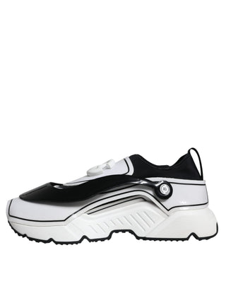 Weiß-Schwarz-Logo-Plaketten Daymaster Sneakers Schuhe
