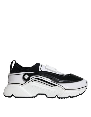 Weiß-Schwarz-Logo-Plaketten Daymaster Sneakers Schuhe