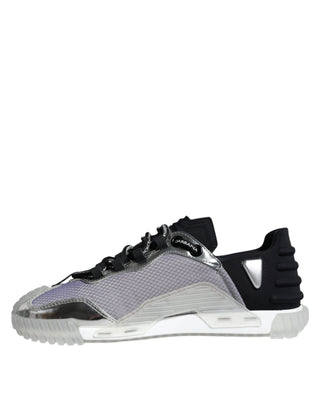 Silber-Schwarz Nylon NS1 Low-Top Sneakers Schuhe