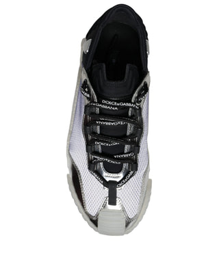 Silber-Schwarz Nylon NS1 Low-Top Sneakers Schuhe