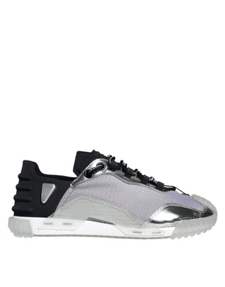 Silber-Schwarz Nylon NS1 Low-Top Sneakers Schuhe