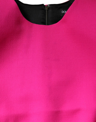 Rosa ärmelloses, figurbetontes A-Linien-Minikleid