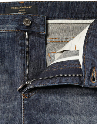 Dunkelblaue Stretch-Jeans aus Baumwolle (Skinny Fit)