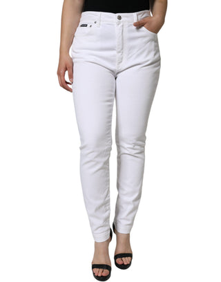 Weiße Baumwoll-Stretch-AUDREY-Skinny-Jeans